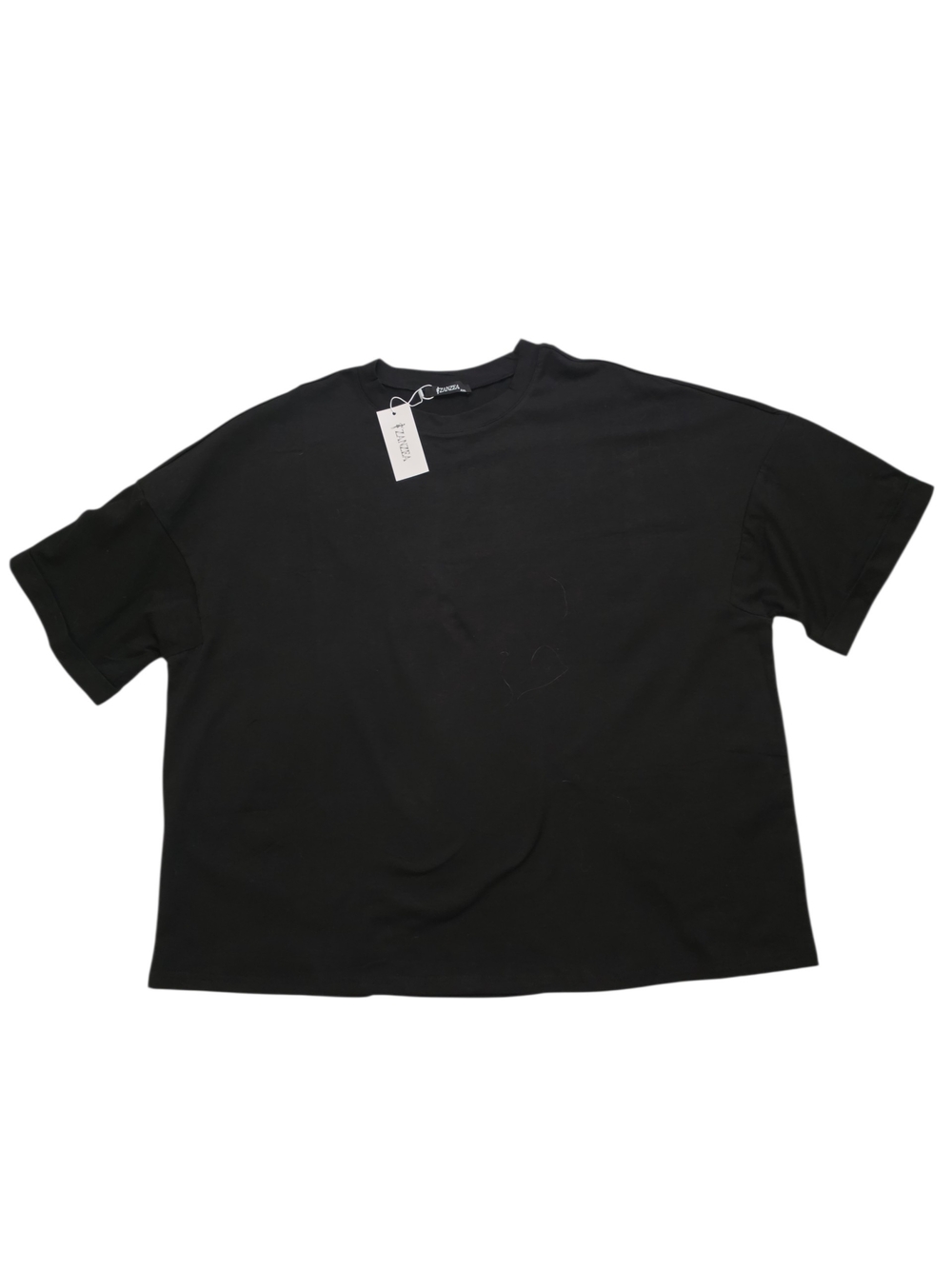 Zanzea Black Short-Sleeve Crewneck Tee